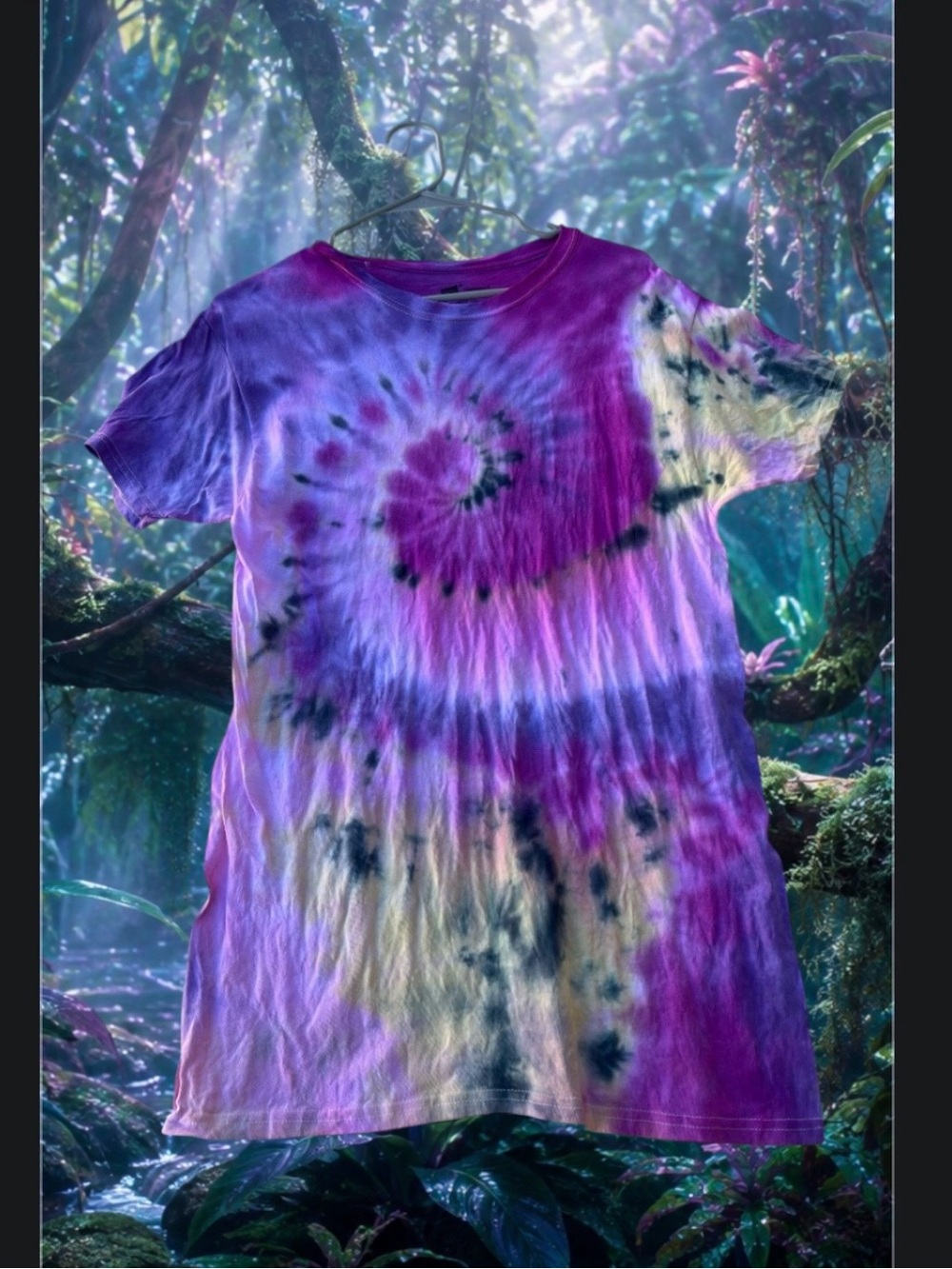 Tie-Dye Spiral T-Shirt – Purple & Lavender